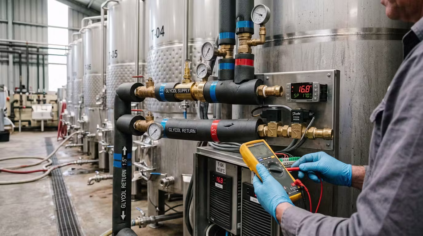 Fermentation Temperature Control for Wineries